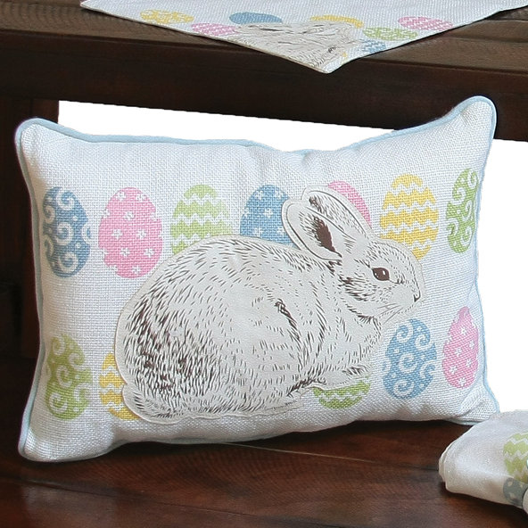 Xia Home Fashions Bunny Eggs Printed Applique Easter Decorative Jute